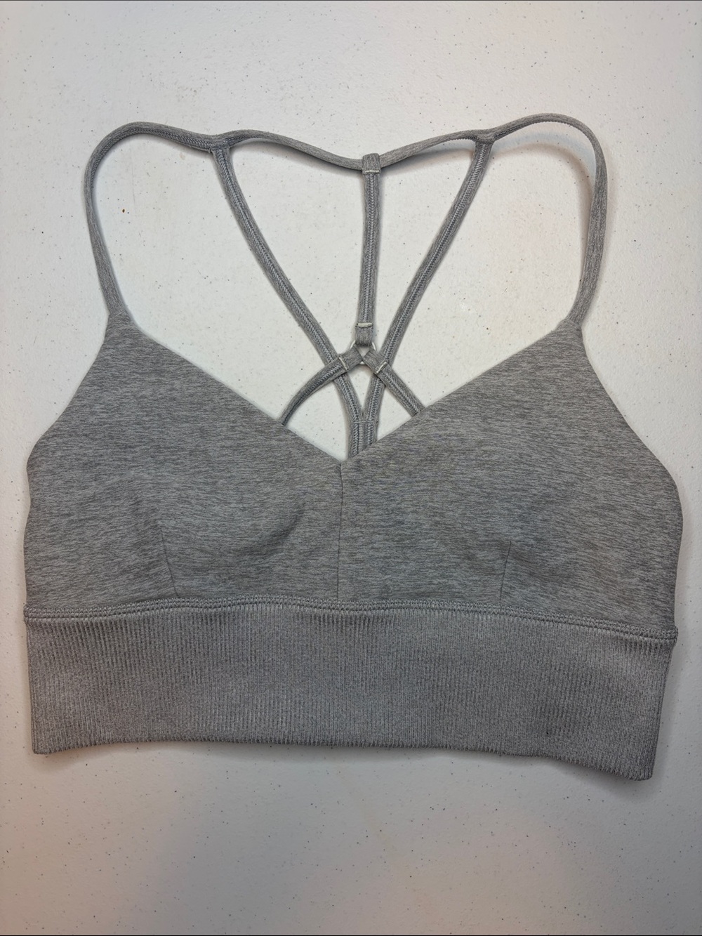Alo Yoga Alosoft Lavish Bra - Heather Grey - Size Small